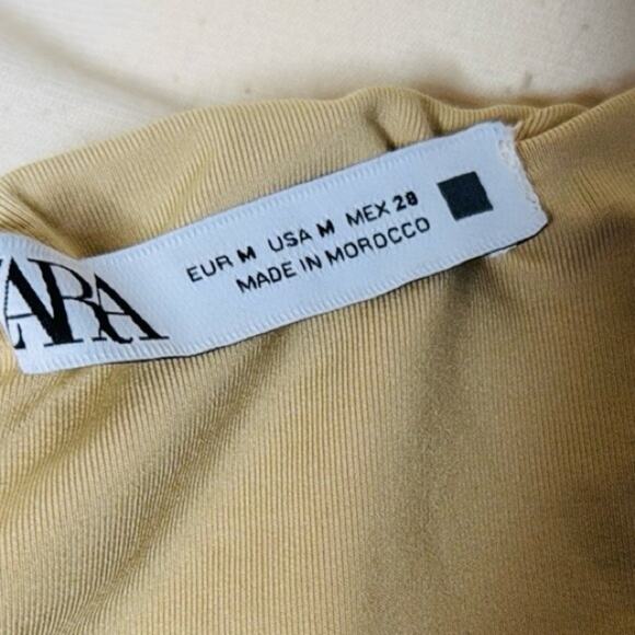 Zara Blue Green Striped Wrap Skirt - Picture 4 of 7